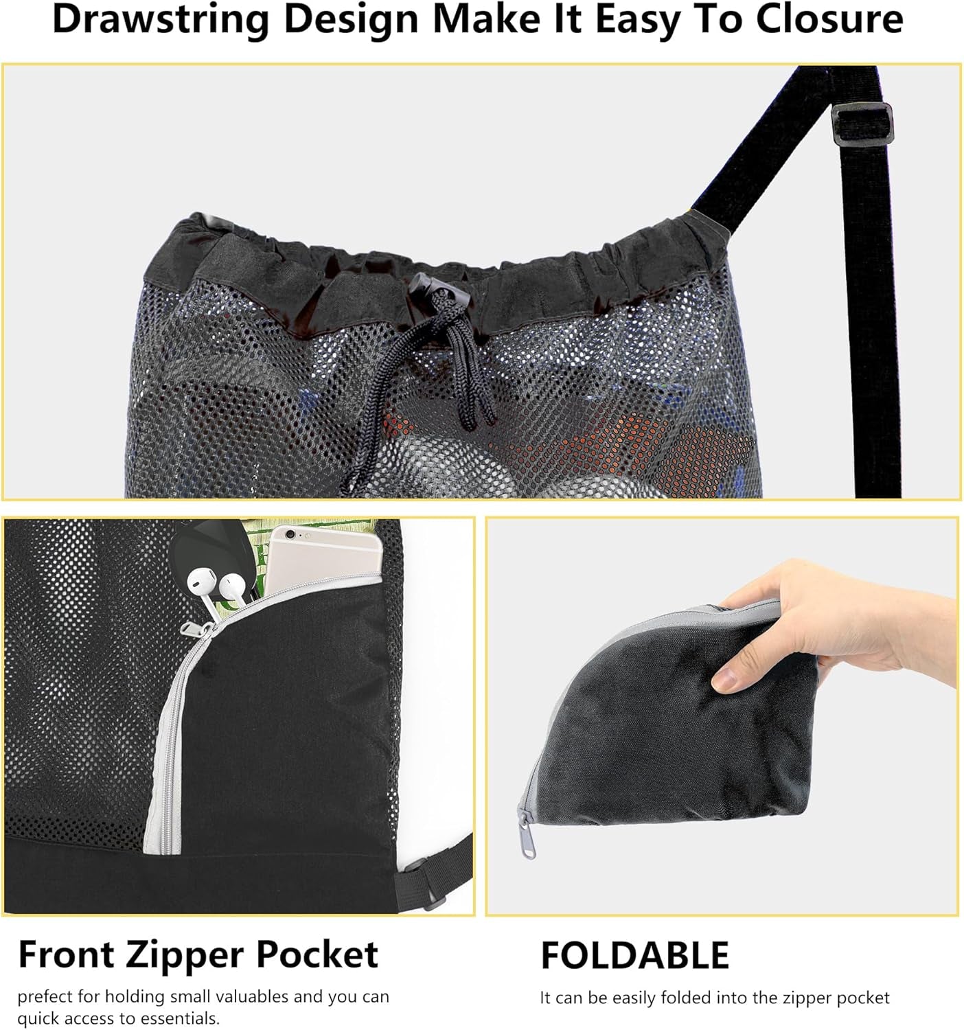 Drawstring Backpack for Men Women Athletic Gym Sports Workout Beach Swim